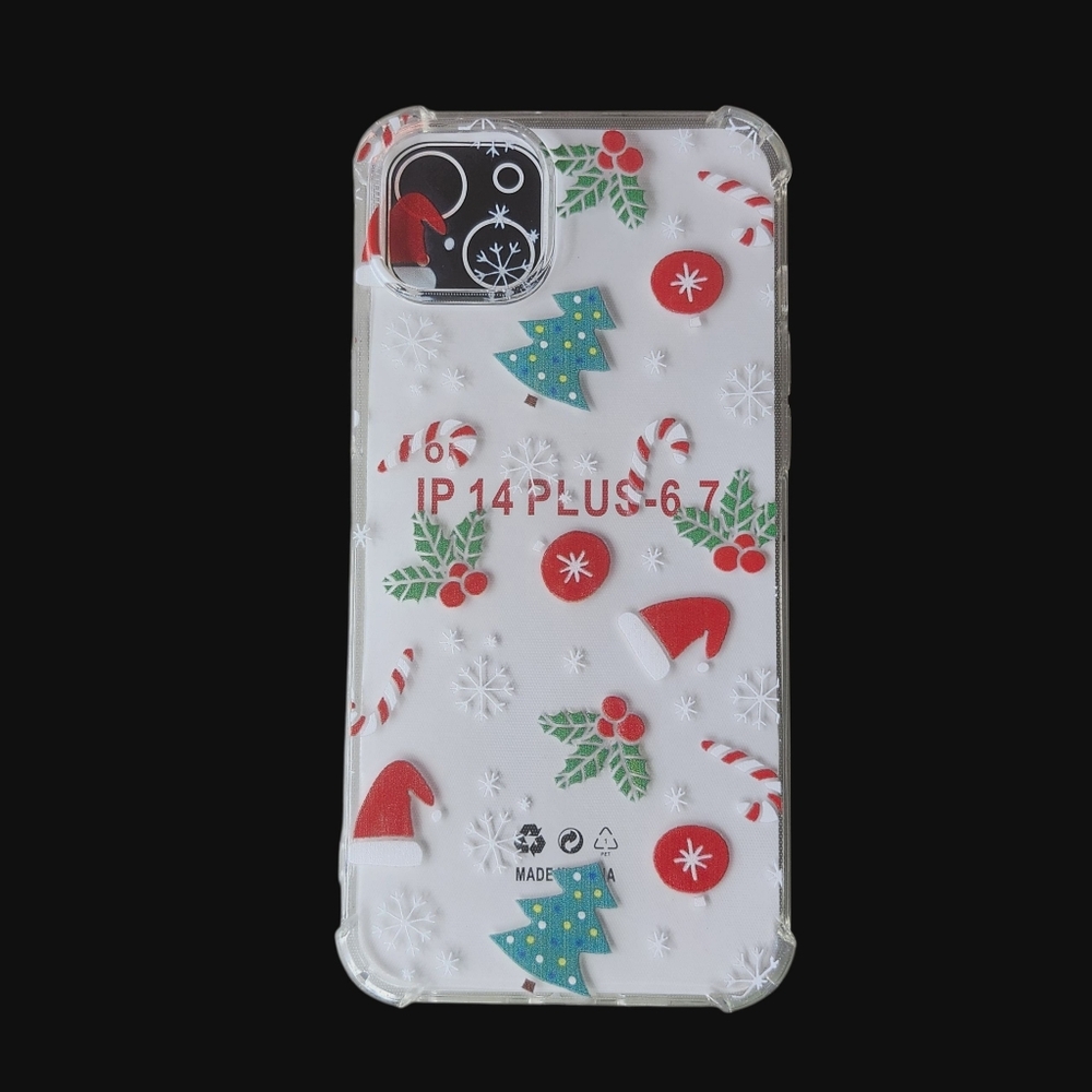 Iphone 14+ Gel Phone Case, Christmas Design